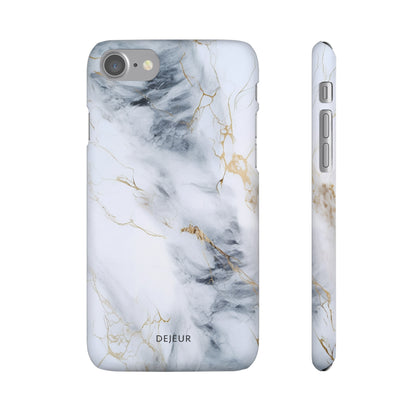 White Gold Marble - iPhone Snap Case