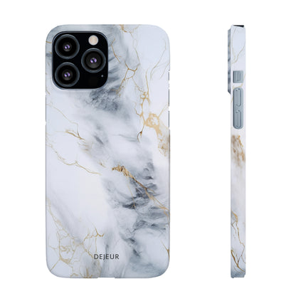 White Gold Marble - iPhone Snap Case