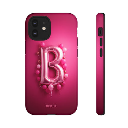 B Magenta Pink Balloons - iPhone Tough Case