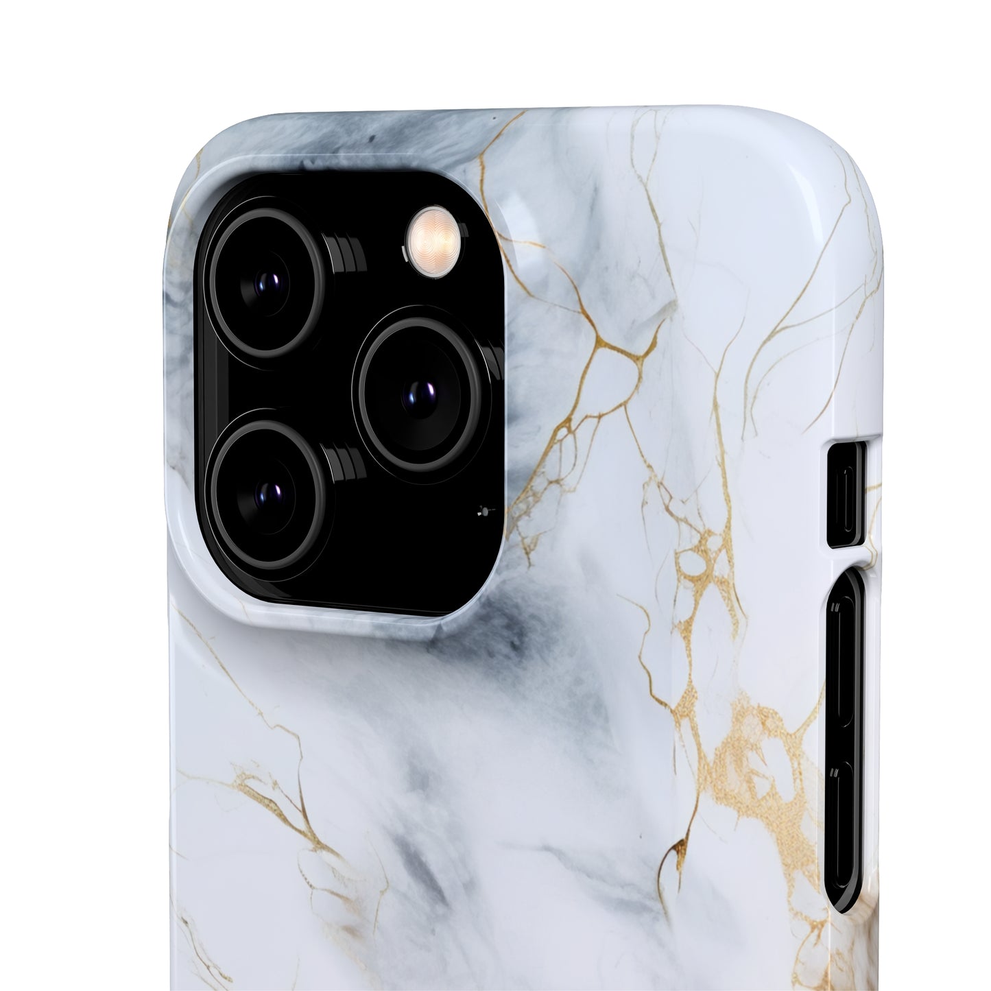 White Gold Marble - iPhone Snap Case