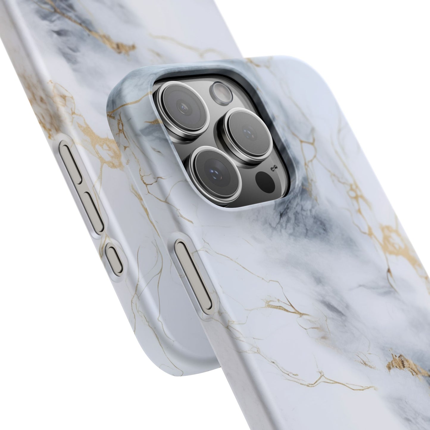 White Gold Marble - iPhone Snap Case