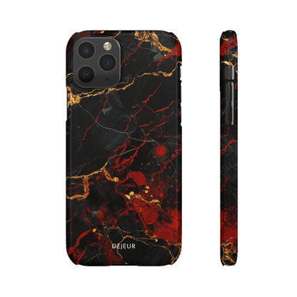 Dark Crimson Marble - iPhone Snap Case