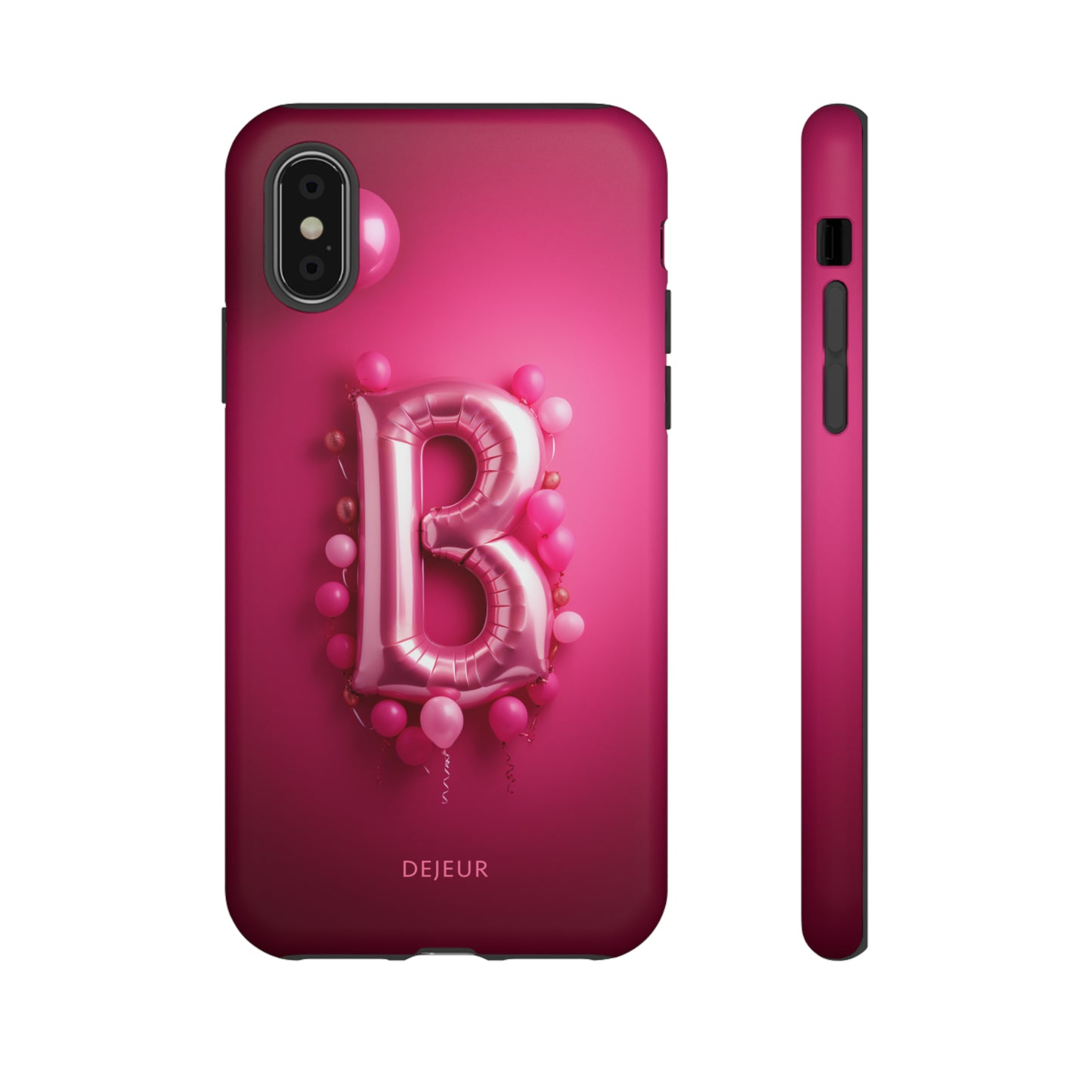 B Magenta Pink Balloons - iPhone Tough Case