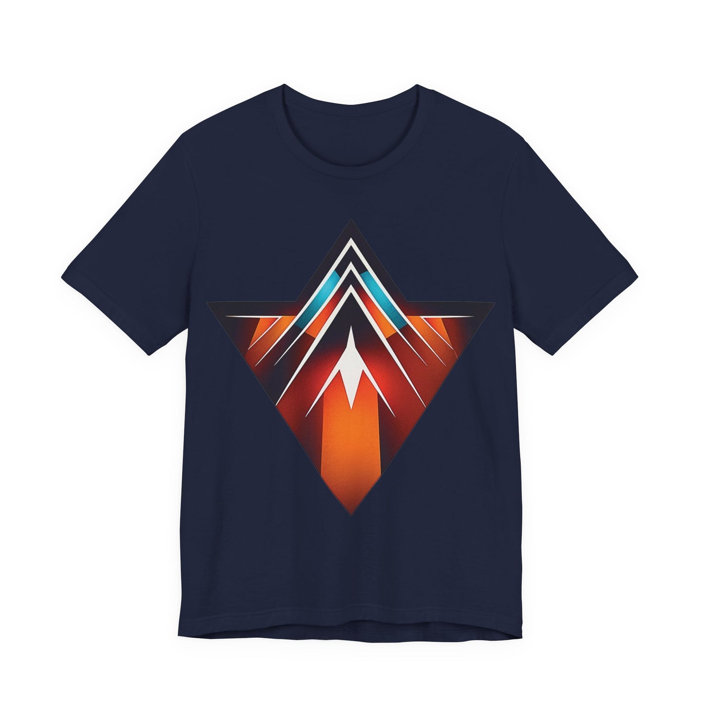 Quantum Arrows Geometry Orange Red - T-Shirt