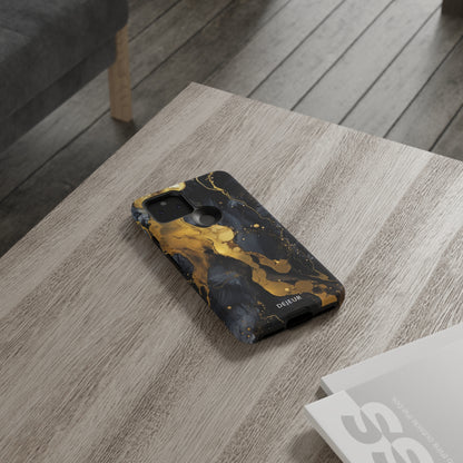 Metallic Gold Dark Marble - Google Pixel Tough Case