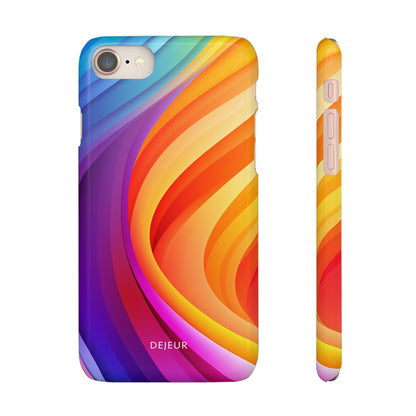 Rainbow Waves - iPhone Snap Case