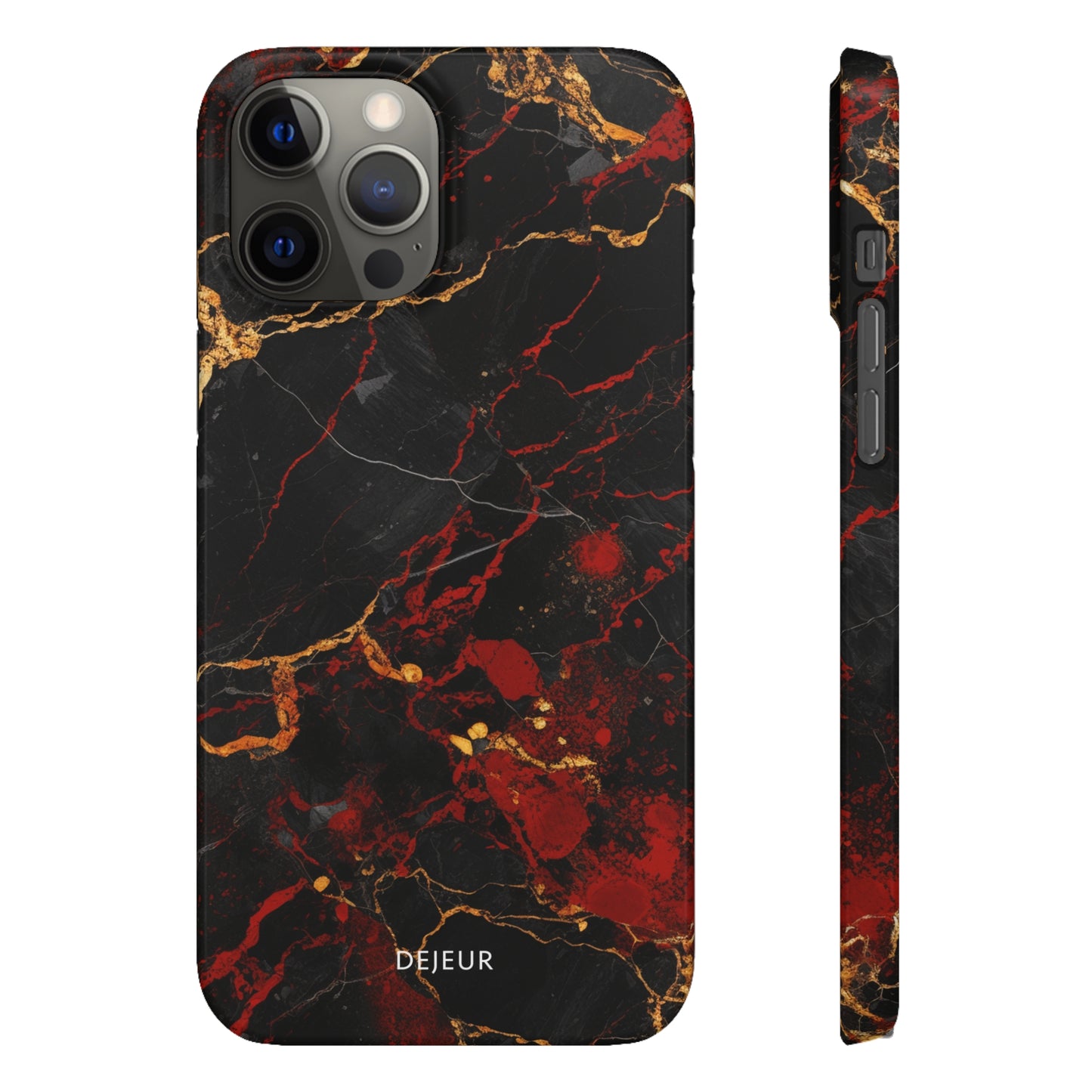 Dark Crimson Marble - iPhone Snap Case