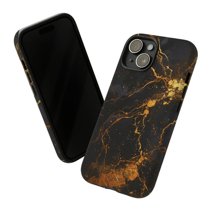 Dark Gold Amber Marble - iPhone Tough Case