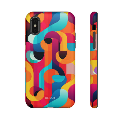 Curved Abstract Shapes - iPhone Tough Case