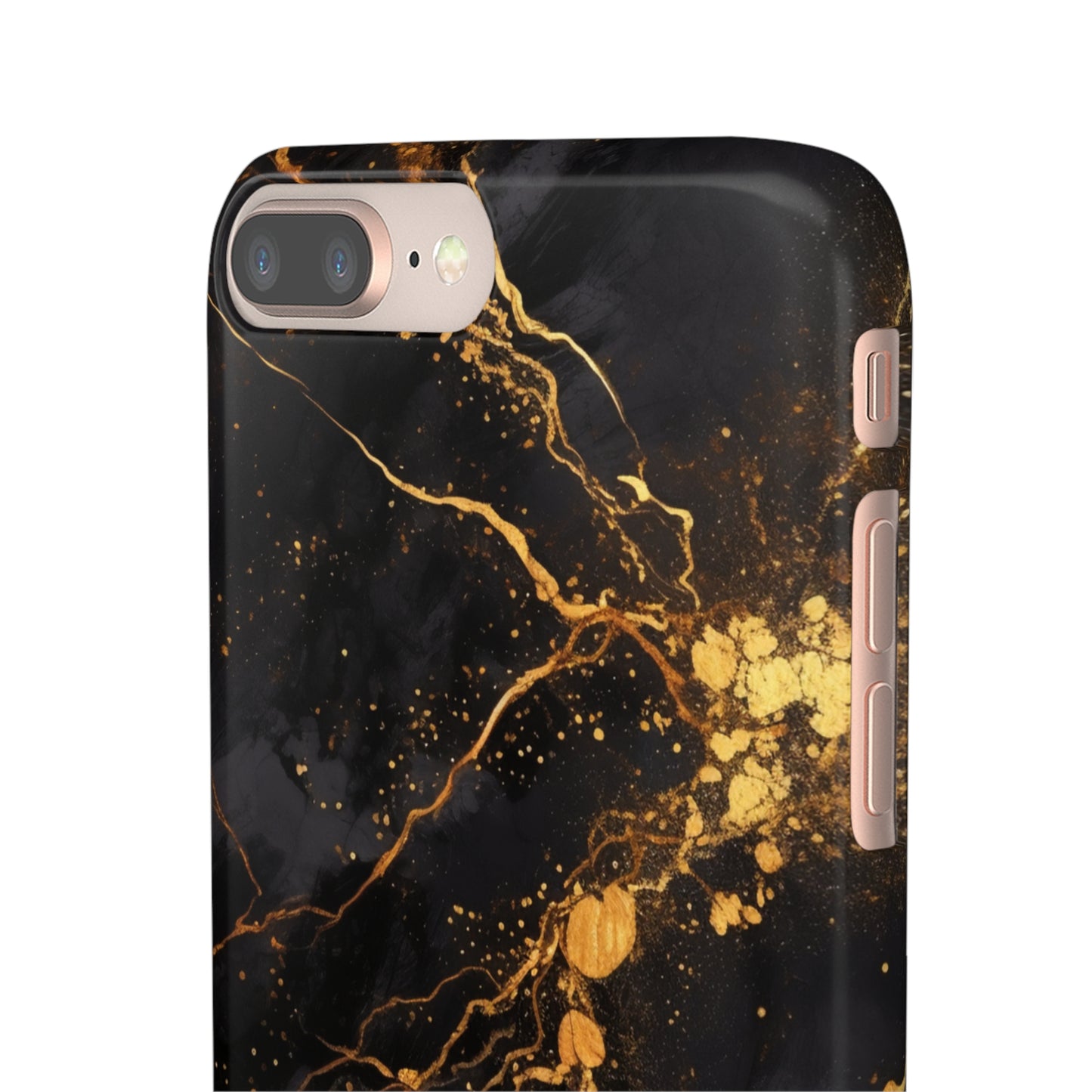 Dark Gold Amber Marble - iPhone Snap Case