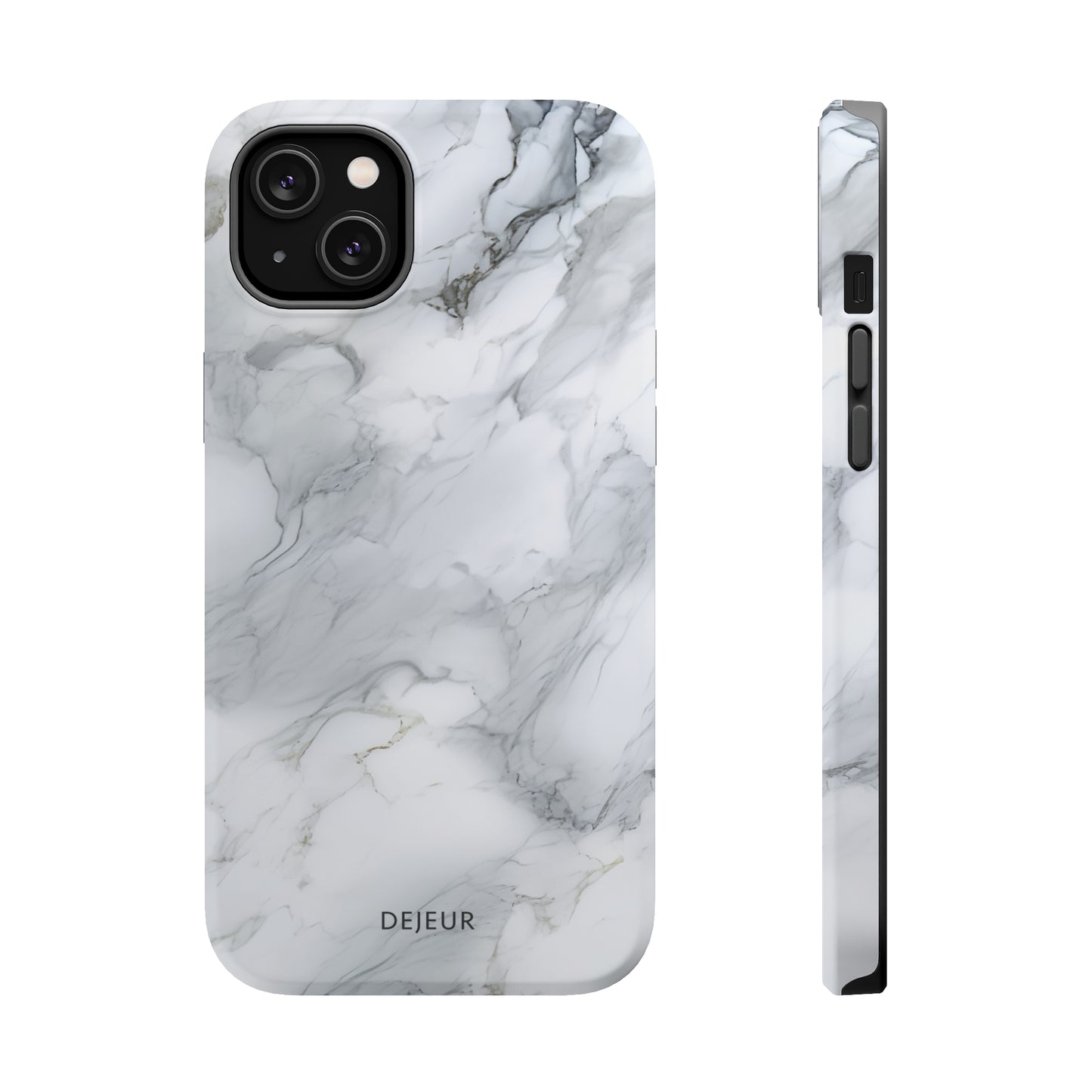 Platinum Silver Marble - iPhone MagSafe Tough Case