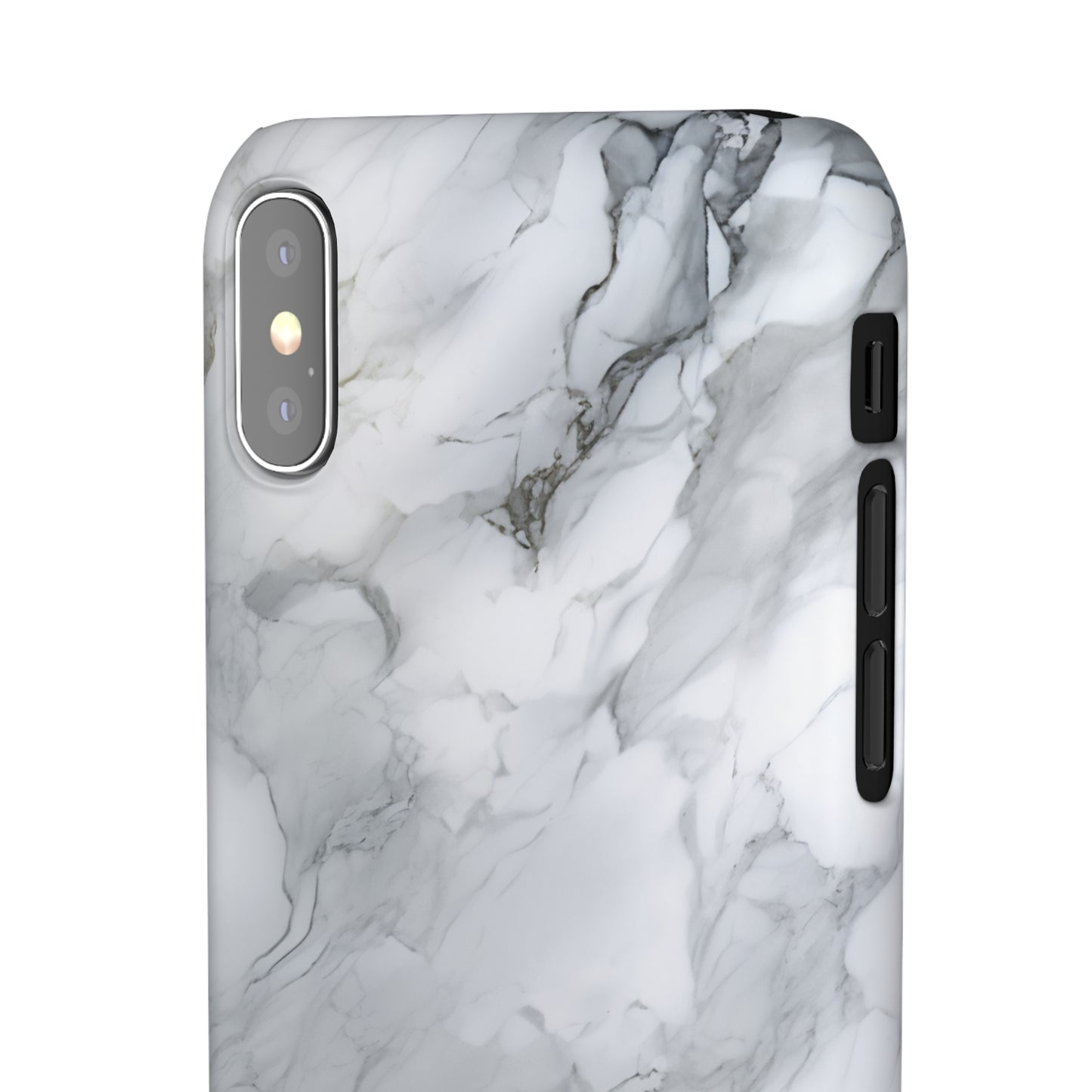 Platinum Silver Marble - iPhone Snap Case