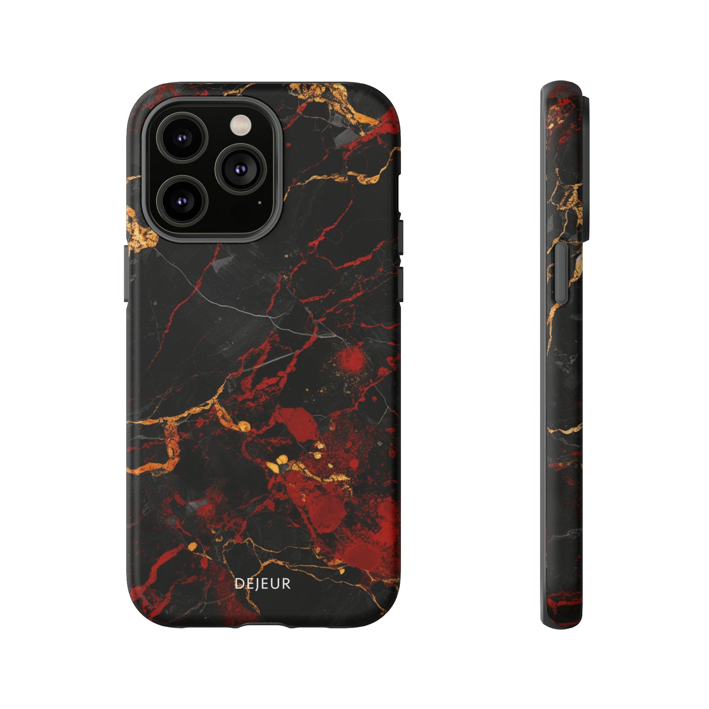 Dark Crimson Marble - iPhone Tough Case