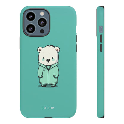 Aqua Coat Bear - iPhone Tough Case