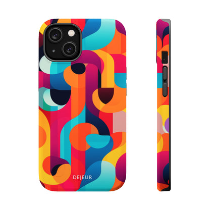 Curved Abstract Shapes - iPhone MagSafe Tough Case