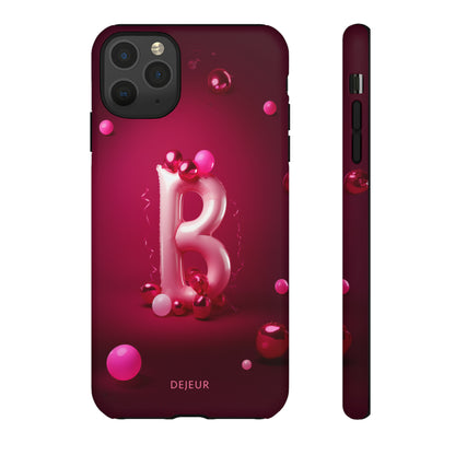 B Pink Party Balloons - iPhone Tough Case