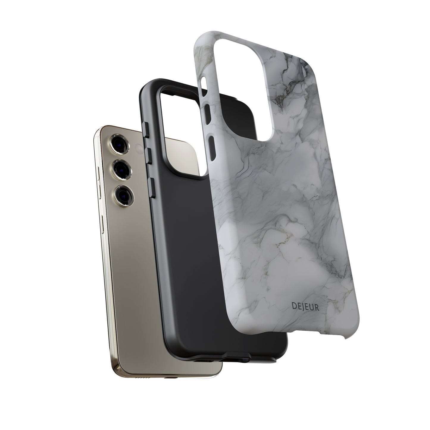 Platinum Silver Marble - Samsung Galaxy Tough Case