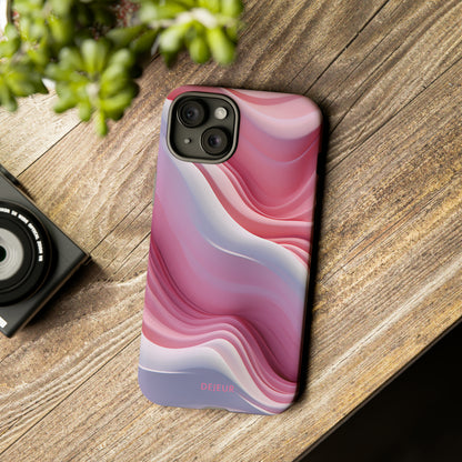 Pink Cream Waves - iPhone Tough Case