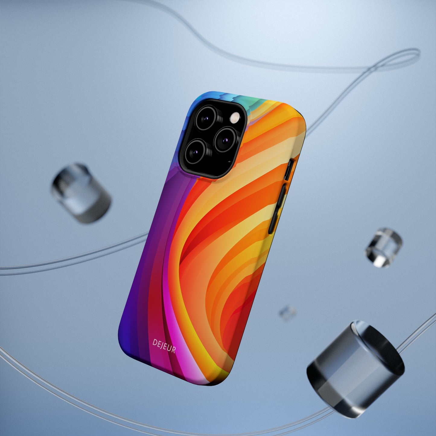 Rainbow Waves - iPhone MagSafe Tough Case