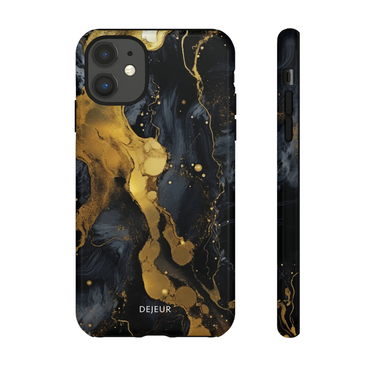 Metallic Gold Dark Marble - iPhone Tough Case