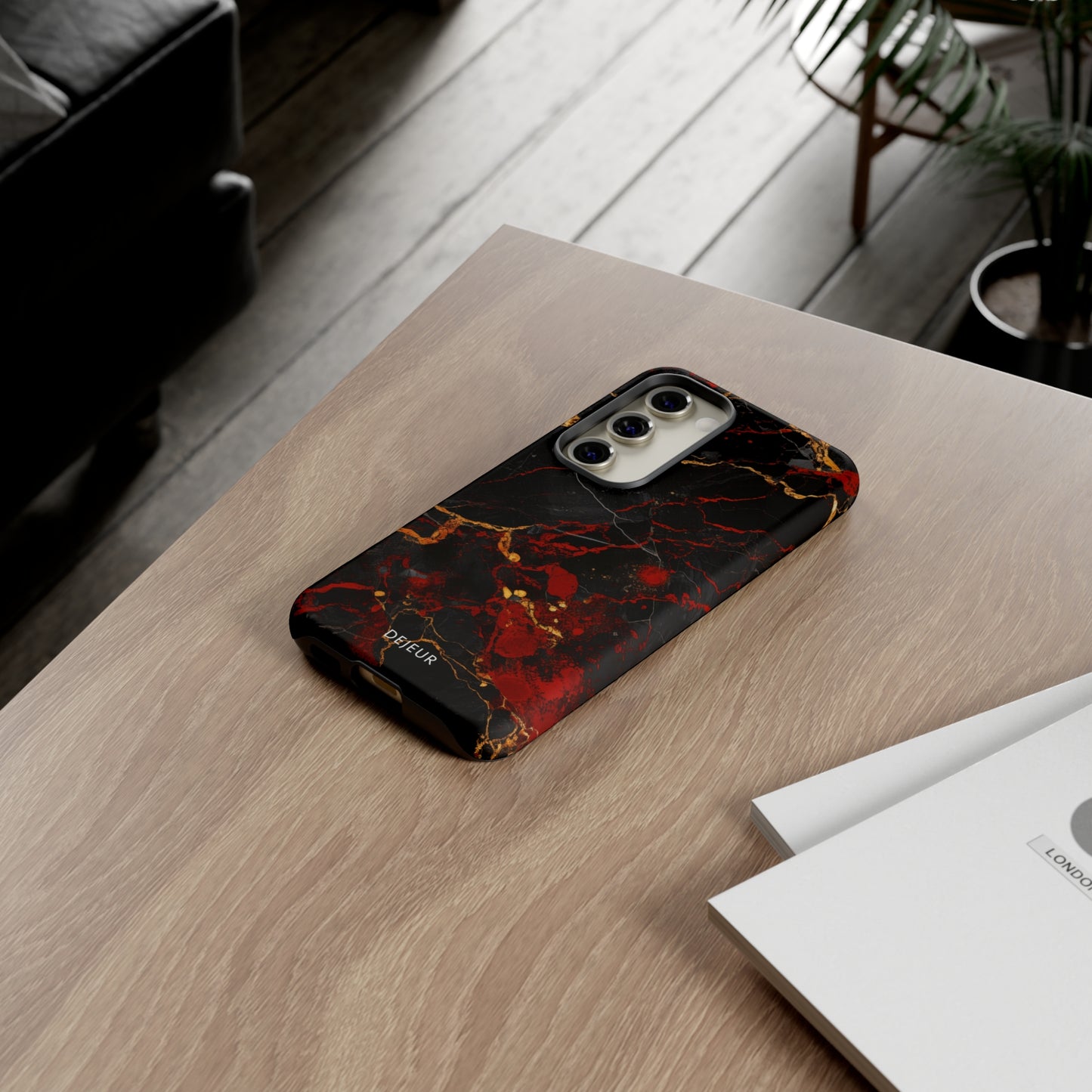 Dark Crimson Marble - Samsung Galaxy Tough Case