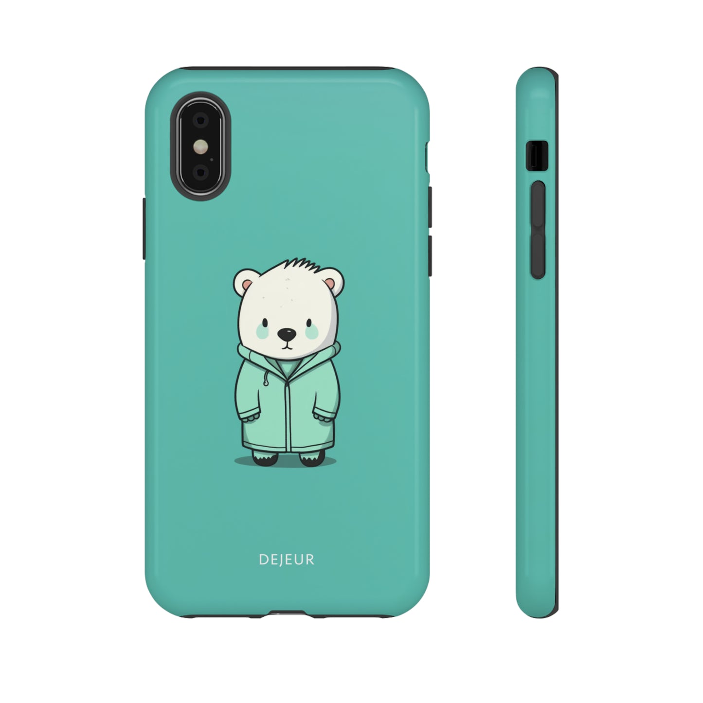 Aqua Coat Bear - iPhone Tough Case