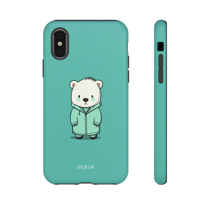 Aqua Coat Bear - iPhone Tough Case