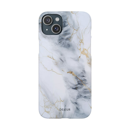 White Gold Marble - iPhone Snap Case