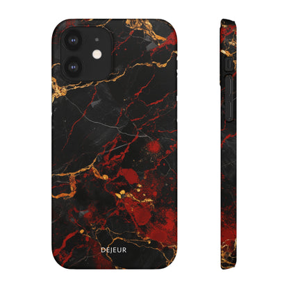 Dark Crimson Marble - iPhone Snap Case