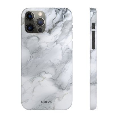 Platinum Silver Marble - iPhone Snap Case