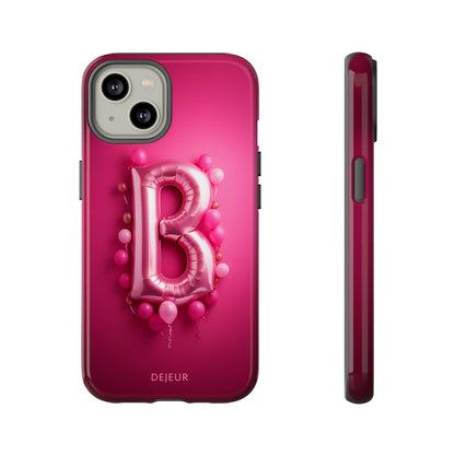 B Magenta Pink Balloons - iPhone Tough Case