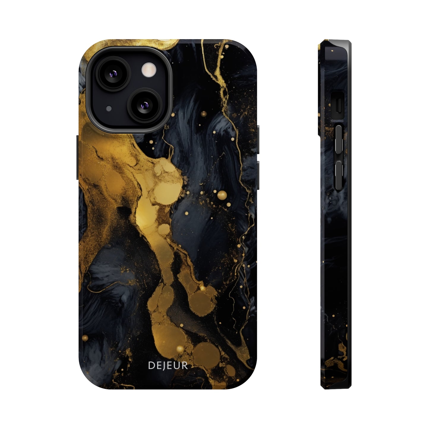 Metallic Gold Dark Marble - iPhone MagSafe Tough Case