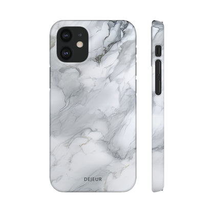 Platinum Silver Marble - iPhone Snap Case