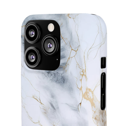 White Gold Marble - iPhone Snap Case