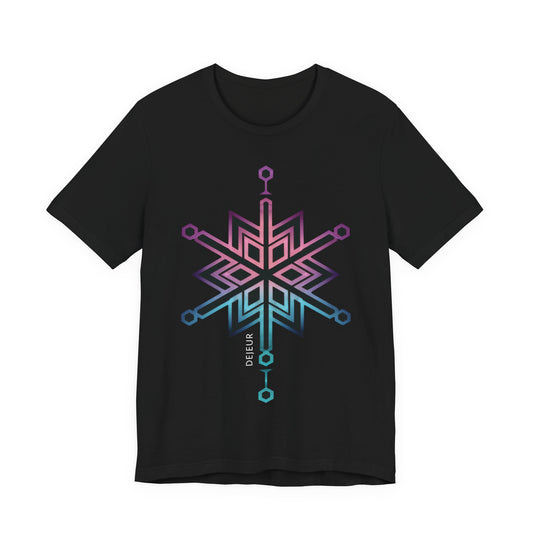 Snowflake Spectrum Cyan Magenta - T-Shirt