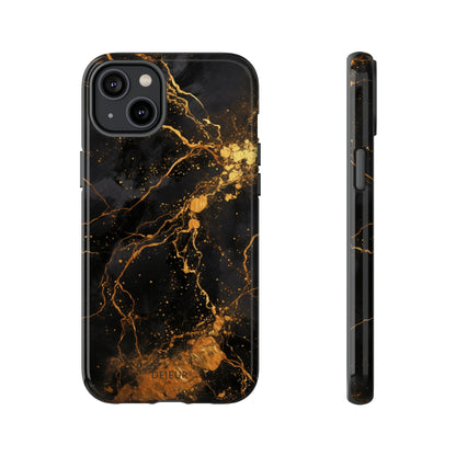 Dark Gold Amber Marble - iPhone Tough Case