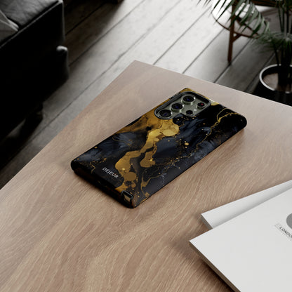 Metallic Gold Dark Marble - Samsung Galaxy Tough Case