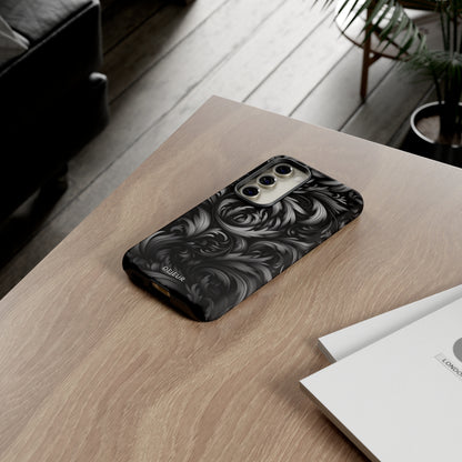 Dark Grey Floral - Samsung Galaxy Tough Case