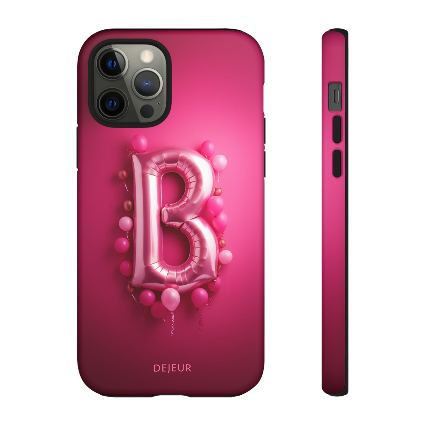 B Magenta Pink Balloons - iPhone Tough Case