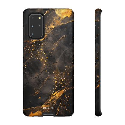 Black Gold Speckled Marble - Samsung Galaxy Tough Case