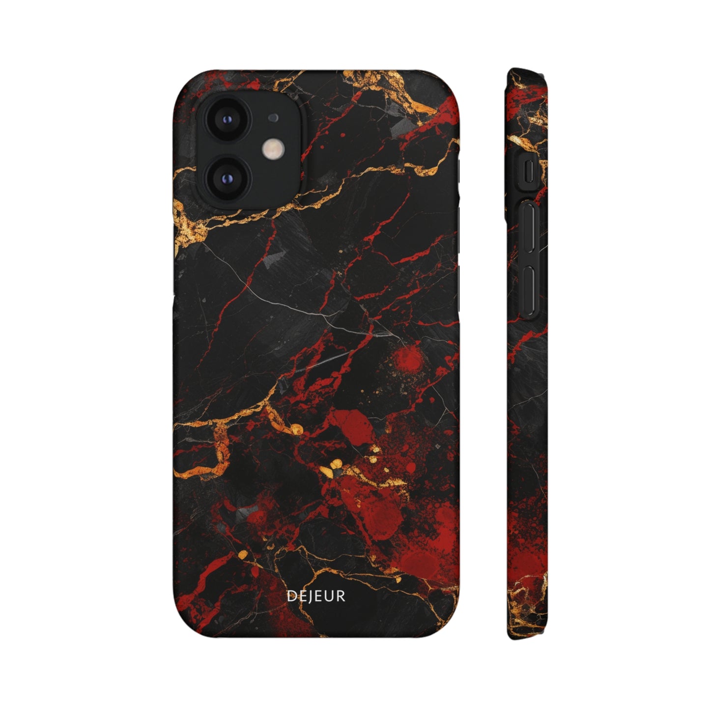 Dark Crimson Marble - iPhone Snap Case