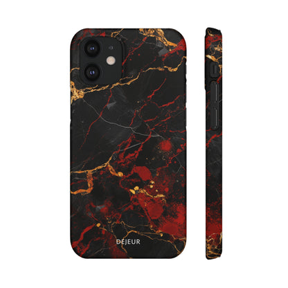 Dark Crimson Marble - iPhone Snap Case