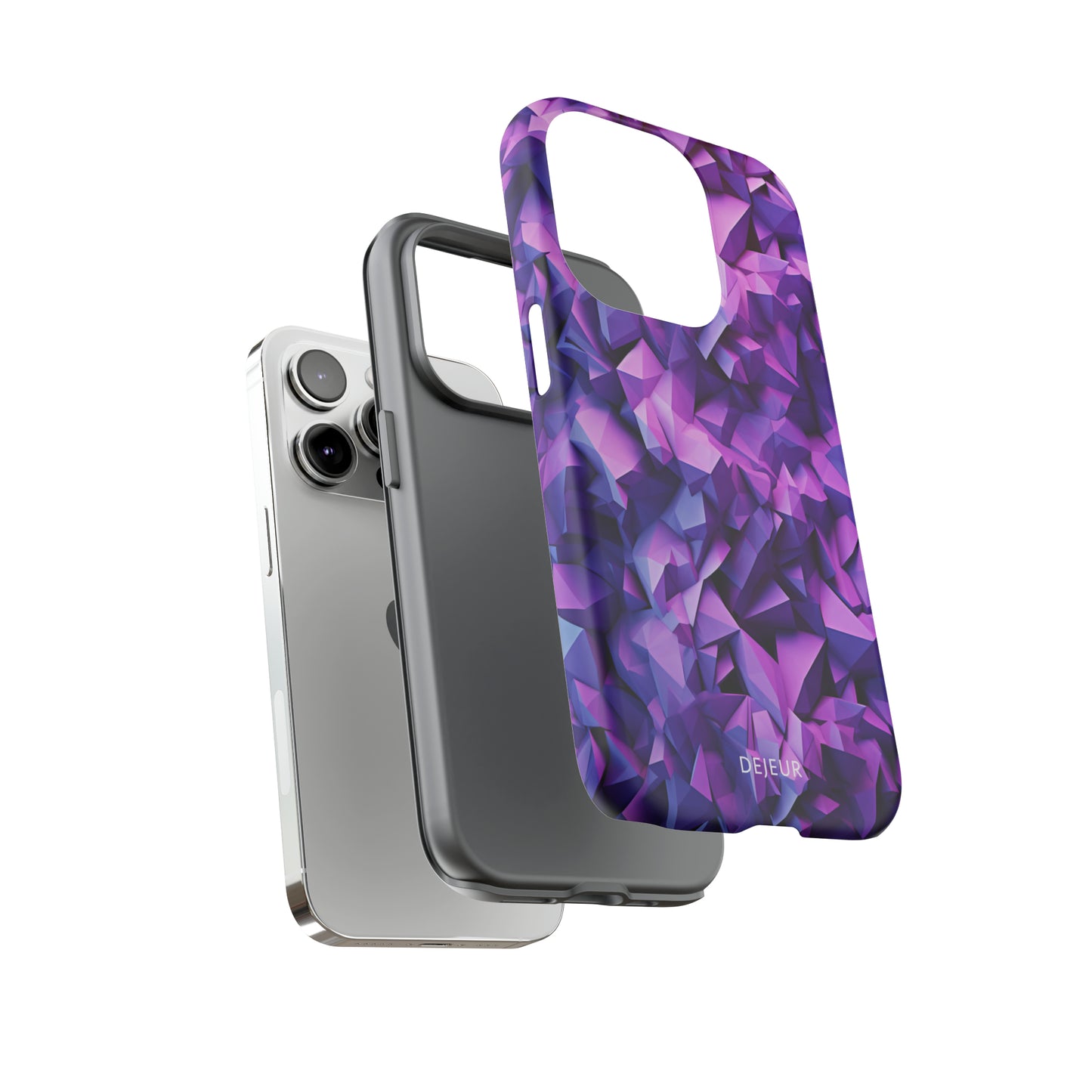 3D Purple Pattern - iPhone Tough Case