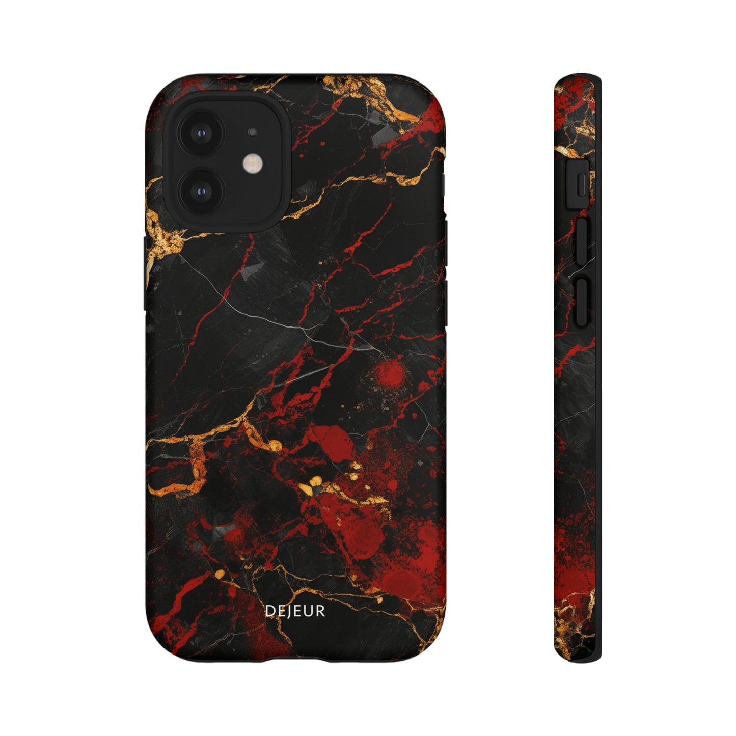 Dark Crimson Marble - iPhone Tough Case