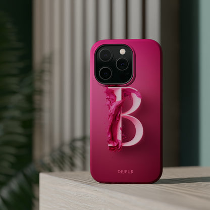 B Hot Pink Splash - iPhone MagSafe Tough Case