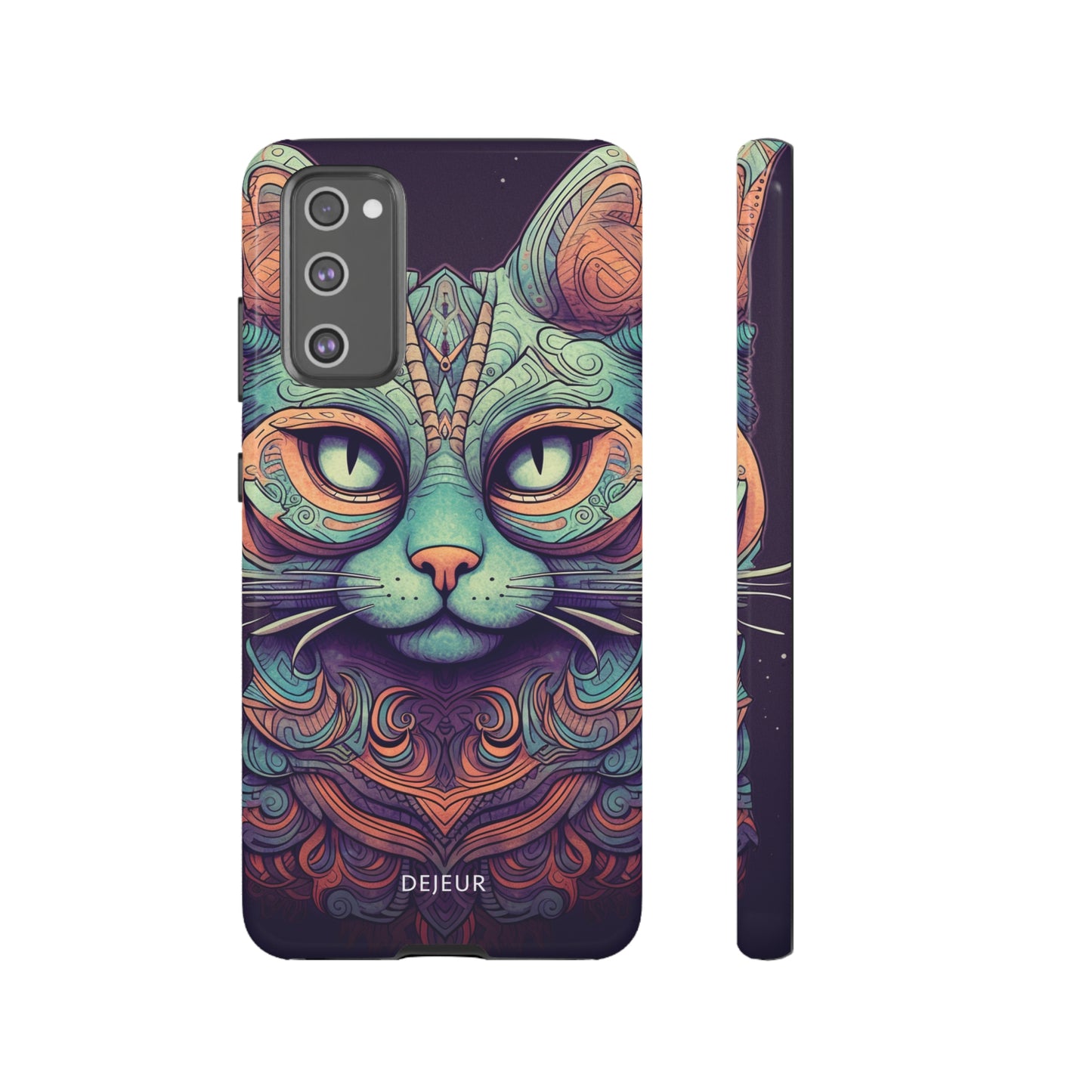 Intricate Aqua Cat - Samsung Galaxy Tough Case