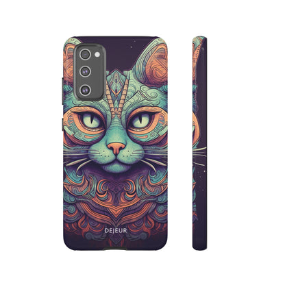 Intricate Aqua Cat - Samsung Galaxy Tough Case