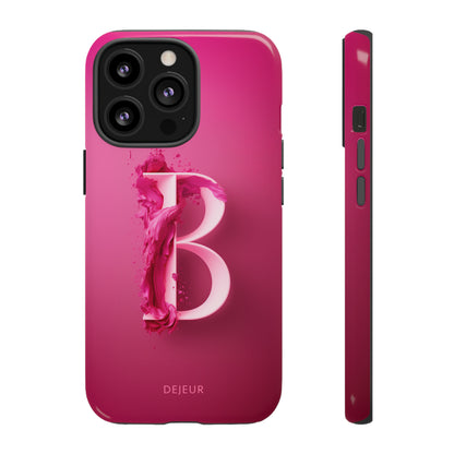 B Hot Pink Splash - iPhone Tough Case