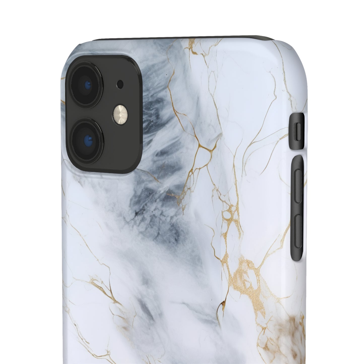 White Gold Marble - iPhone Snap Case