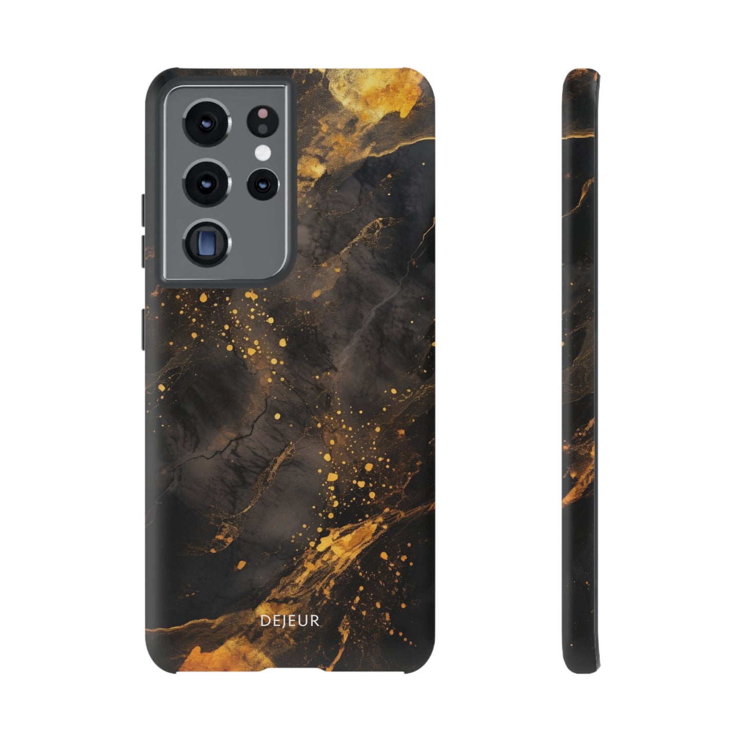 Black Gold Speckled Marble - Samsung Galaxy Tough Case